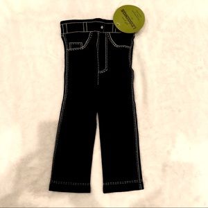 Black Trumpette baby girl's faux jean leggings NWT